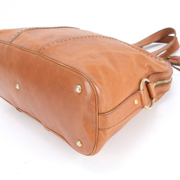 Yves Saint Laurent Rive Gauche Muse Leather Tote Bag Shoulder Brown A4 Ladies - Picture 5 of 9